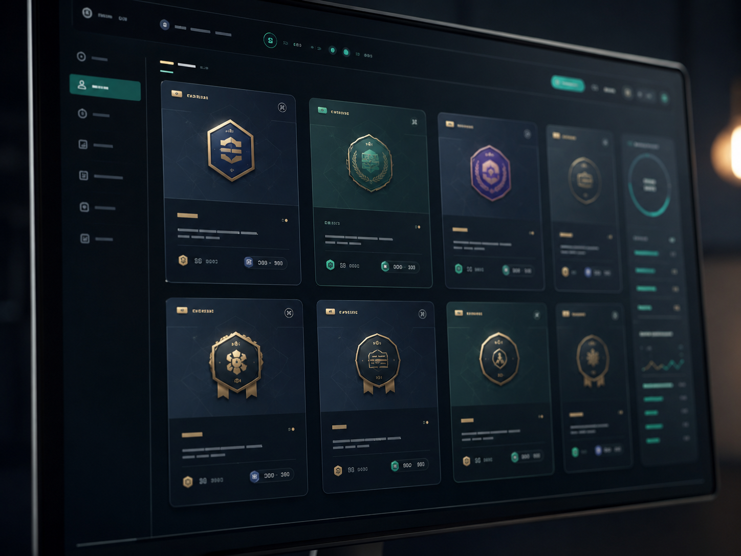 Portafolio digital con microcredenciales visualizadas como tarjetas verificables — el Nexus.
